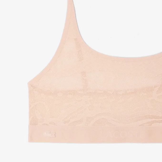 Bralette in rete con dettaglio coccodrillo Bralette in rete con dettaglio coccodrillo