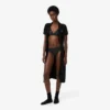 Bralette triangolare con pizzo e logo Bralette triangolare con pizzo e logo