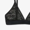 Bralette triangolare con pizzo e logo Bralette triangolare con pizzo e logo