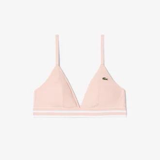 Bralette triangolare in cotone a costine