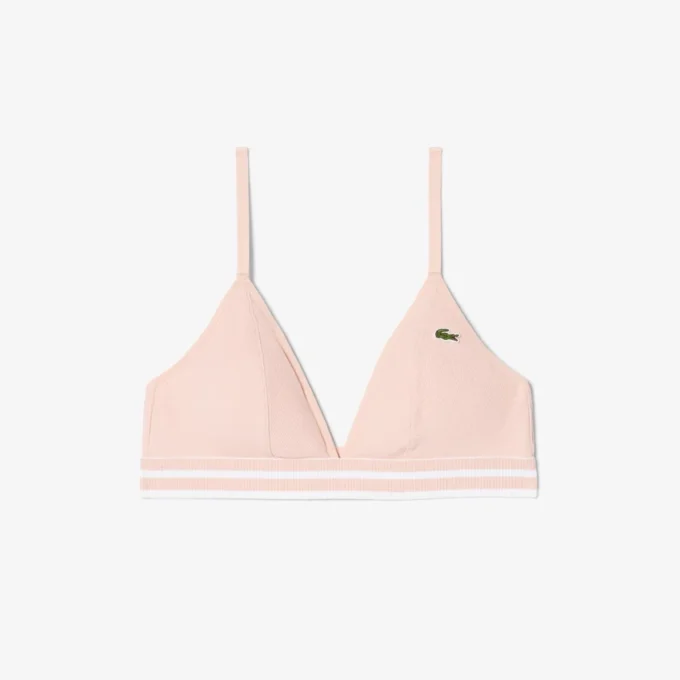 Bralette triangolare in cotone a costine Bralette triangolare in cotone a costine
