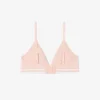 Bralette triangolare in cotone a costine Bralette triangolare in cotone a costine