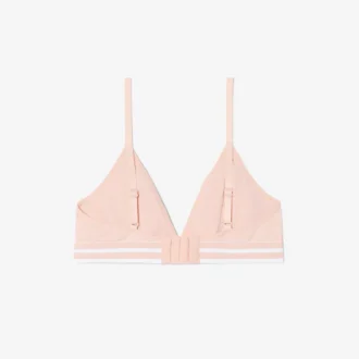 Bralette triangolare in cotone a costine