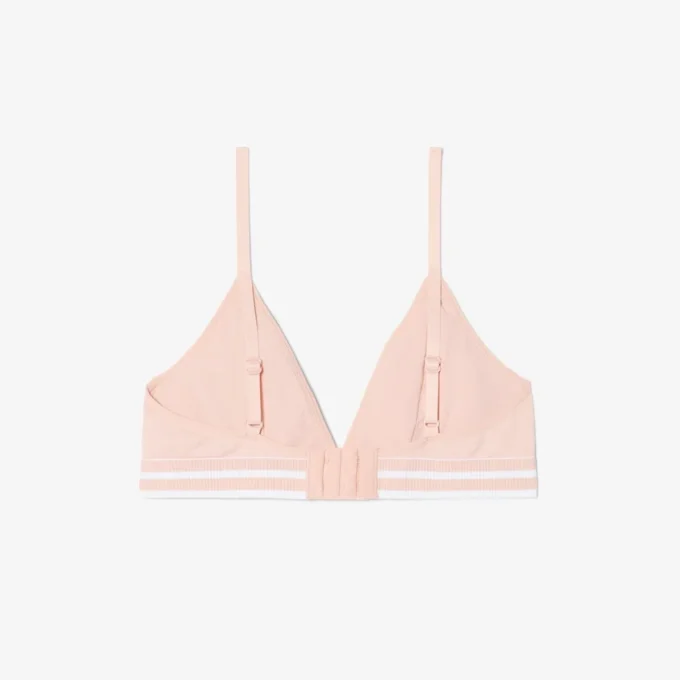 Bralette triangolare in cotone a costine Bralette triangolare in cotone a costine