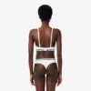 Bralette triangolare in cotone a costine Bralette triangolare in cotone a costine