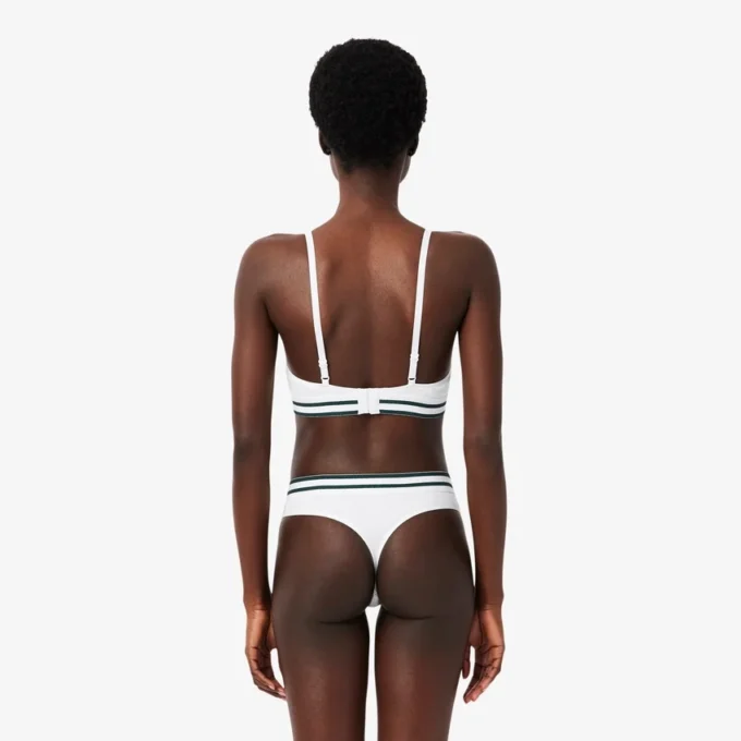 Bralette triangolare in cotone a costine Bralette triangolare in cotone a costine