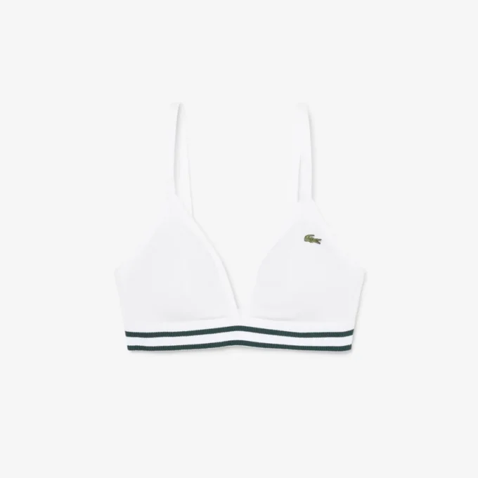 Bralette triangolare in cotone a costine Bralette triangolare in cotone a costine
