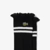Calze da donna a costine con bordo in pizzo Calze da donna a costine con bordo in pizzo