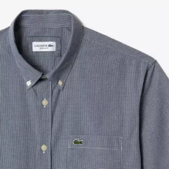 Camicia a quadretti da uomo a maniche corte e vestibilità regolare