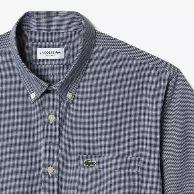 Camicia a quadretti da uomo a maniche corte e vestibilità regolare Camicia a quadretti da uomo a maniche corte e vestibilità regolare