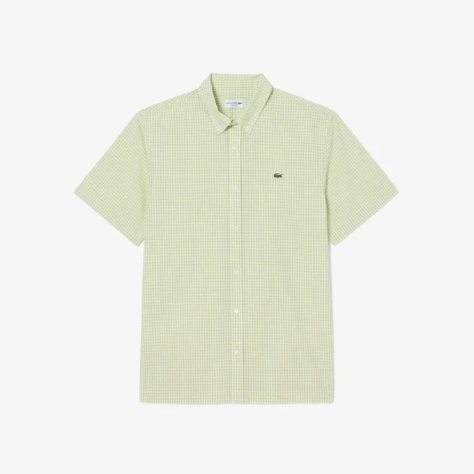 Camicia a quadri a maniche corte, vestibilità regolare Camicia a quadri a maniche corte, vestibilità regolare