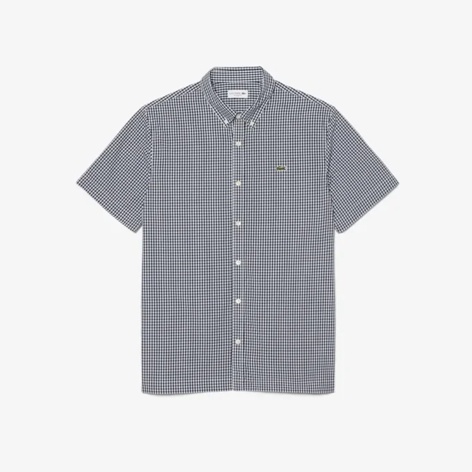 Camicia a quadri a maniche corte, vestibilità regolare Camicia a quadri a maniche corte, vestibilità regolare