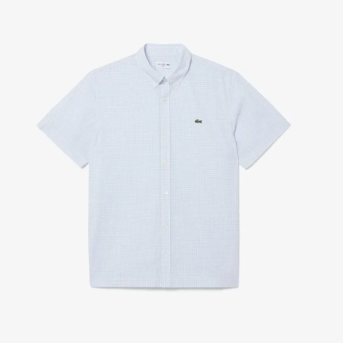 Camicia a quadri a maniche corte, vestibilità regolare Camicia a quadri a maniche corte, vestibilità regolare