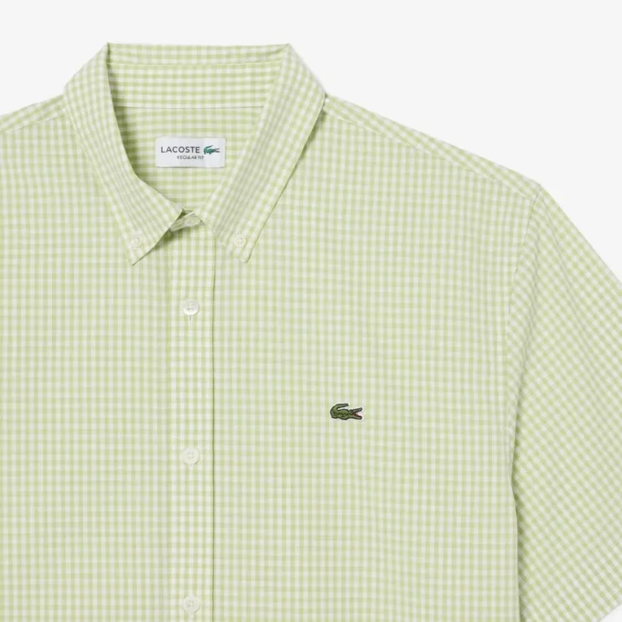 Camicia a quadri a maniche corte, vestibilità regolare Camicia a quadri a maniche corte, vestibilità regolare