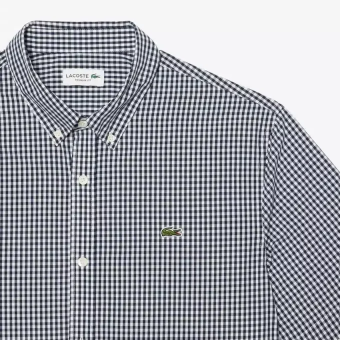 Camicia a quadri a maniche corte, vestibilità regolare Camicia a quadri a maniche corte, vestibilità regolare