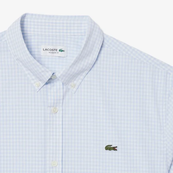 Camicia a quadri a maniche corte, vestibilità regolare Camicia a quadri a maniche corte, vestibilità regolare