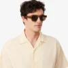 Camicia a righe con coccodrillo, vestibilità comoda Camicia a righe con coccodrillo, vestibilità comoda