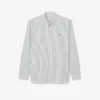 Camicia a righe in cotone pinpoint da uomo, vestibilità regolare Camicia a righe in cotone pinpoint da uomo, vestibilità regolare