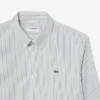 Camicia a righe in cotone pinpoint da uomo, vestibilità regolare Camicia a righe in cotone pinpoint da uomo, vestibilità regolare
