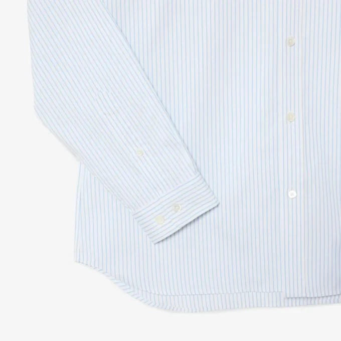 Camicia a righe in cotone pinpoint da uomo, vestibilità regolare Camicia a righe in cotone pinpoint da uomo, vestibilità regolare