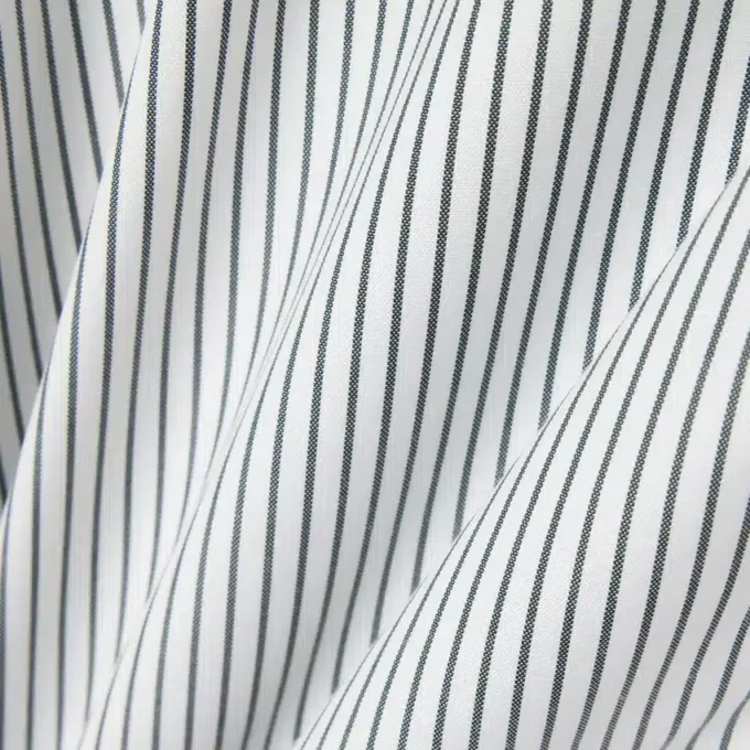 Camicia a righe in cotone pinpoint da uomo, vestibilità regolare Camicia a righe in cotone pinpoint da uomo, vestibilità regolare