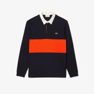 Camicia da rugby in cotone da uomo dalla vestibilità comoda