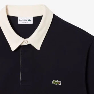 Camicia da rugby in cotone da uomo dalla vestibilità comoda