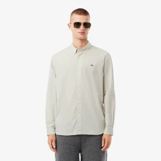 Camicia da uomo a righe con colletto button-down e vestibilità regolare
