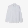 Camicia da uomo a righe con colletto button-down e vestibilità regolare Camicia da uomo a righe con colletto button-down e vestibilità regolare