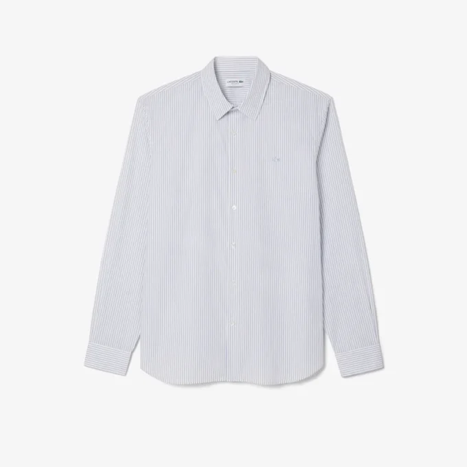 Camicia da uomo a righe con colletto button-down e vestibilità regolare Camicia da uomo a righe con colletto button-down e vestibilità regolare