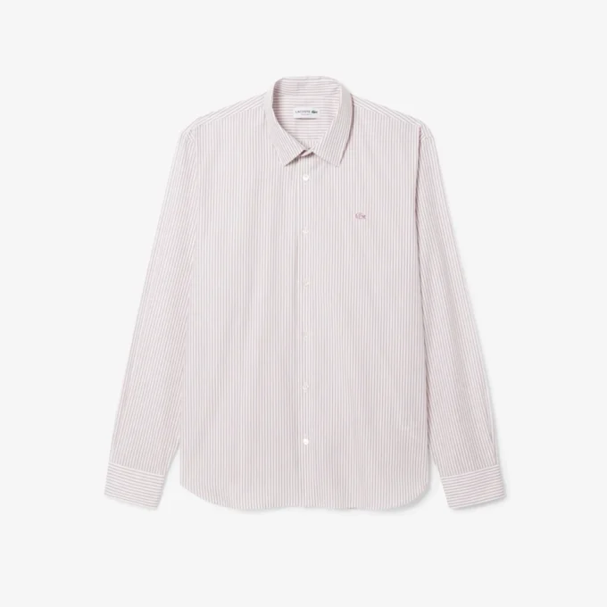 Camicia da uomo a righe con colletto button-down e vestibilità regolare Camicia da uomo a righe con colletto button-down e vestibilità regolare