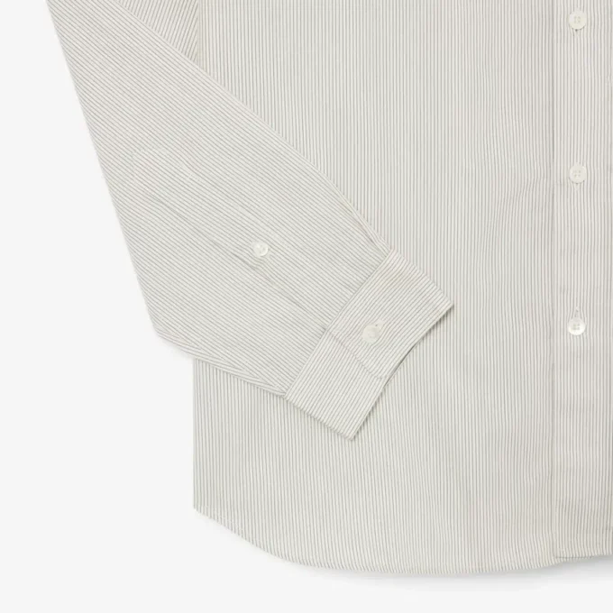 Camicia da uomo a righe con colletto button-down e vestibilità regolare Camicia da uomo a righe con colletto button-down e vestibilità regolare