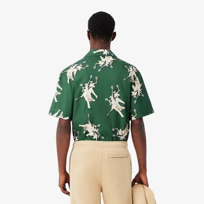 Camicia da uomo dalla vestibilità comoda con stampa Rena Lacoste Camicia da uomo dalla vestibilità comoda con stampa Rena Lacoste