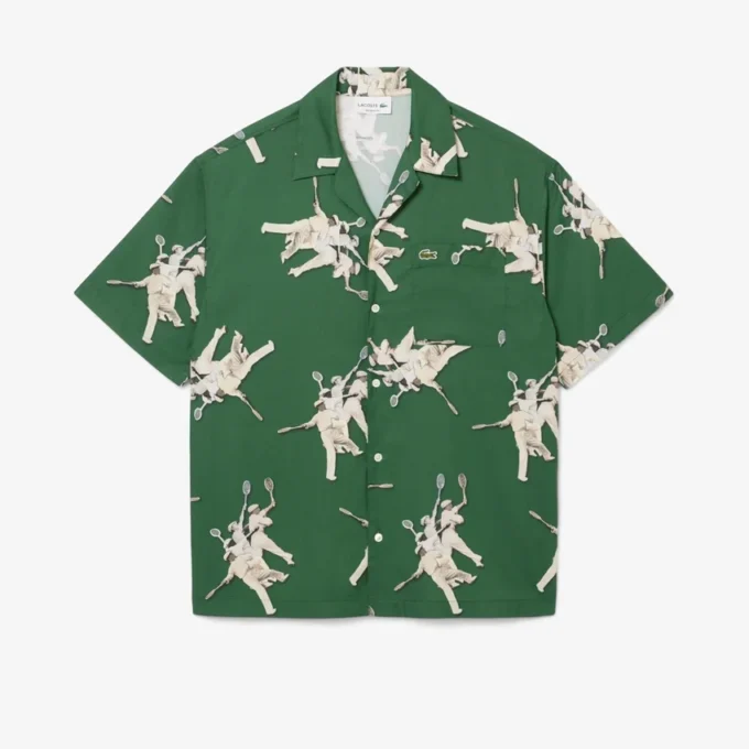 Camicia da uomo dalla vestibilità comoda con stampa Rena Lacoste Camicia da uomo dalla vestibilità comoda con stampa Rena Lacoste