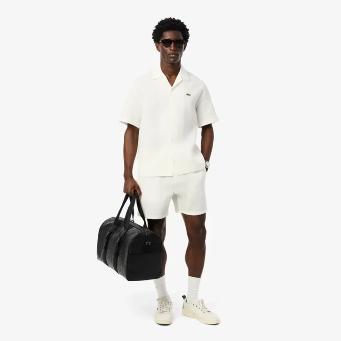 Camicia da uomo dalla vestibilità comoda con trama a nido d’ape Camicia da uomo dalla vestibilità comoda con trama a nido d’ape