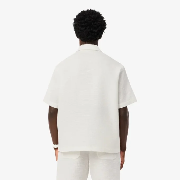 Camicia da uomo dalla vestibilità comoda con trama a nido d’ape Camicia da uomo dalla vestibilità comoda con trama a nido d’ape