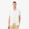 Camicia da uomo in cotone a maniche corte, vestibilità regolare Camicia da uomo in cotone a maniche corte, vestibilità regolare