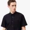 Camicia da uomo in cotone a maniche corte, vestibilità regolare Camicia da uomo in cotone a maniche corte, vestibilità regolare