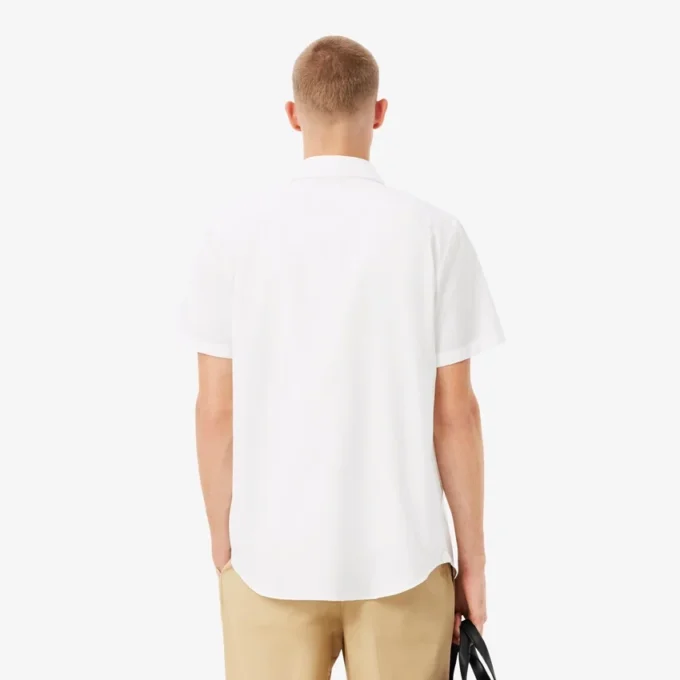 Camicia da uomo in cotone a maniche corte, vestibilità regolare Camicia da uomo in cotone a maniche corte, vestibilità regolare
