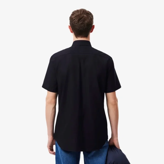 Camicia da uomo in cotone a maniche corte, vestibilità regolare Camicia da uomo in cotone a maniche corte, vestibilità regolare