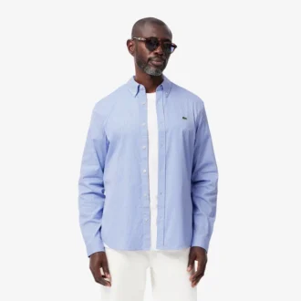 Camicia da uomo in cotone a quadri, vestibilità regolare
