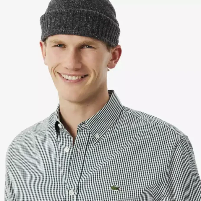Camicia da uomo in cotone a quadri, vestibilità regolare Camicia da uomo in cotone a quadri, vestibilità regolare