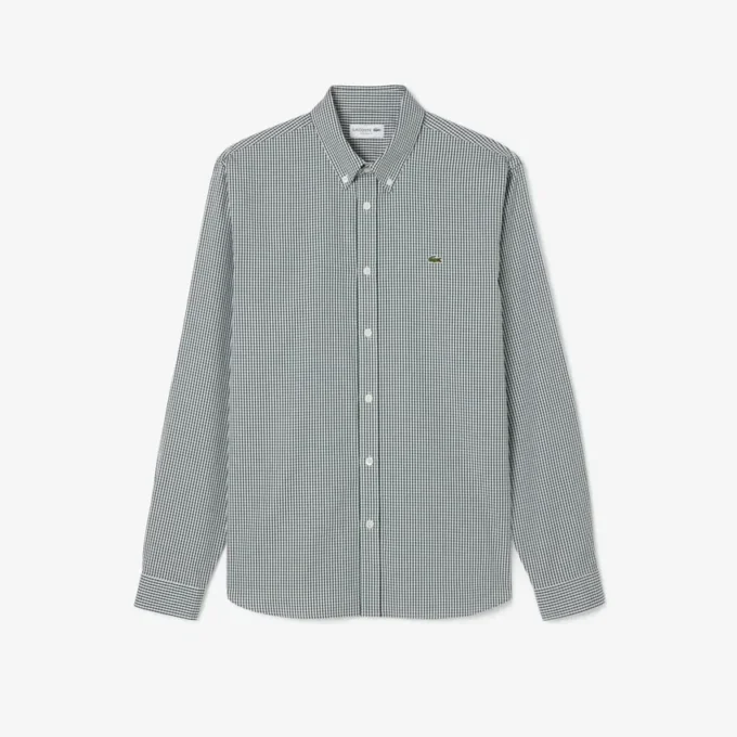 Camicia da uomo in cotone a quadri, vestibilità regolare Camicia da uomo in cotone a quadri, vestibilità regolare