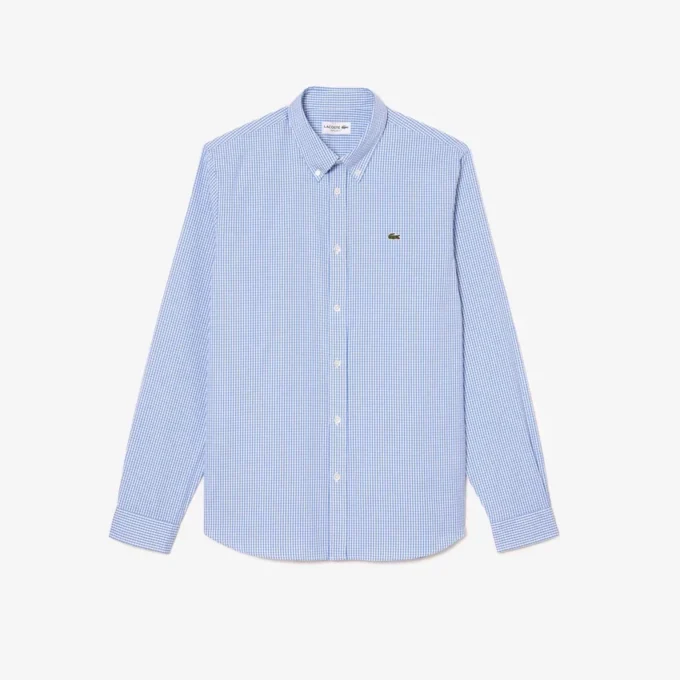 Camicia da uomo in cotone a quadri, vestibilità regolare Camicia da uomo in cotone a quadri, vestibilità regolare