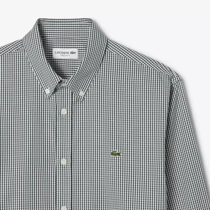 Camicia da uomo in cotone a quadri, vestibilità regolare Camicia da uomo in cotone a quadri, vestibilità regolare