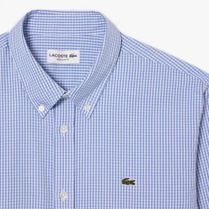 Camicia da uomo in cotone a quadri, vestibilità regolare Camicia da uomo in cotone a quadri, vestibilità regolare