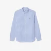 Camicia da uomo in cotone a righe, vestibilità regolare Camicia da uomo in cotone a righe, vestibilità regolare