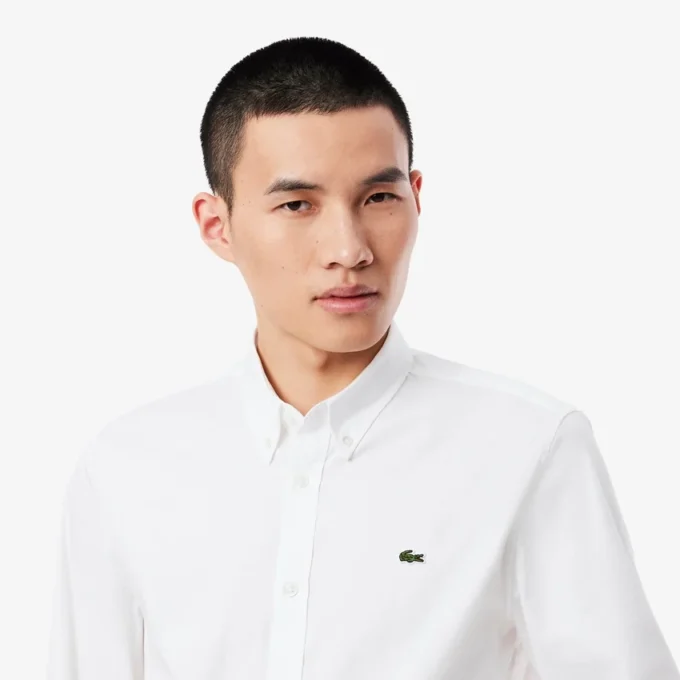 Camicia da uomo in cotone slim fit Camicia da uomo in cotone slim fit