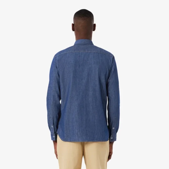 Camicia da uomo in denim leggero, vestibilità regolare Camicia da uomo in denim leggero, vestibilità regolare