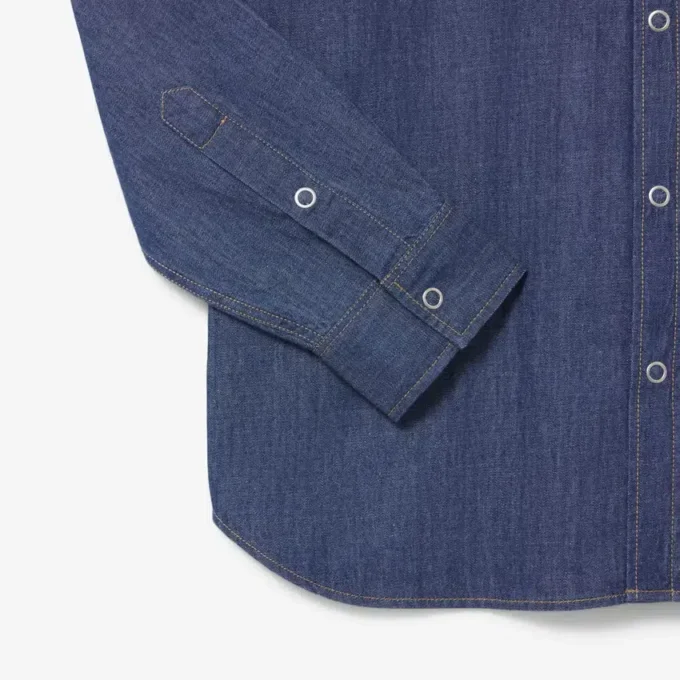 Camicia da uomo in denim leggero, vestibilità regolare Camicia da uomo in denim leggero, vestibilità regolare